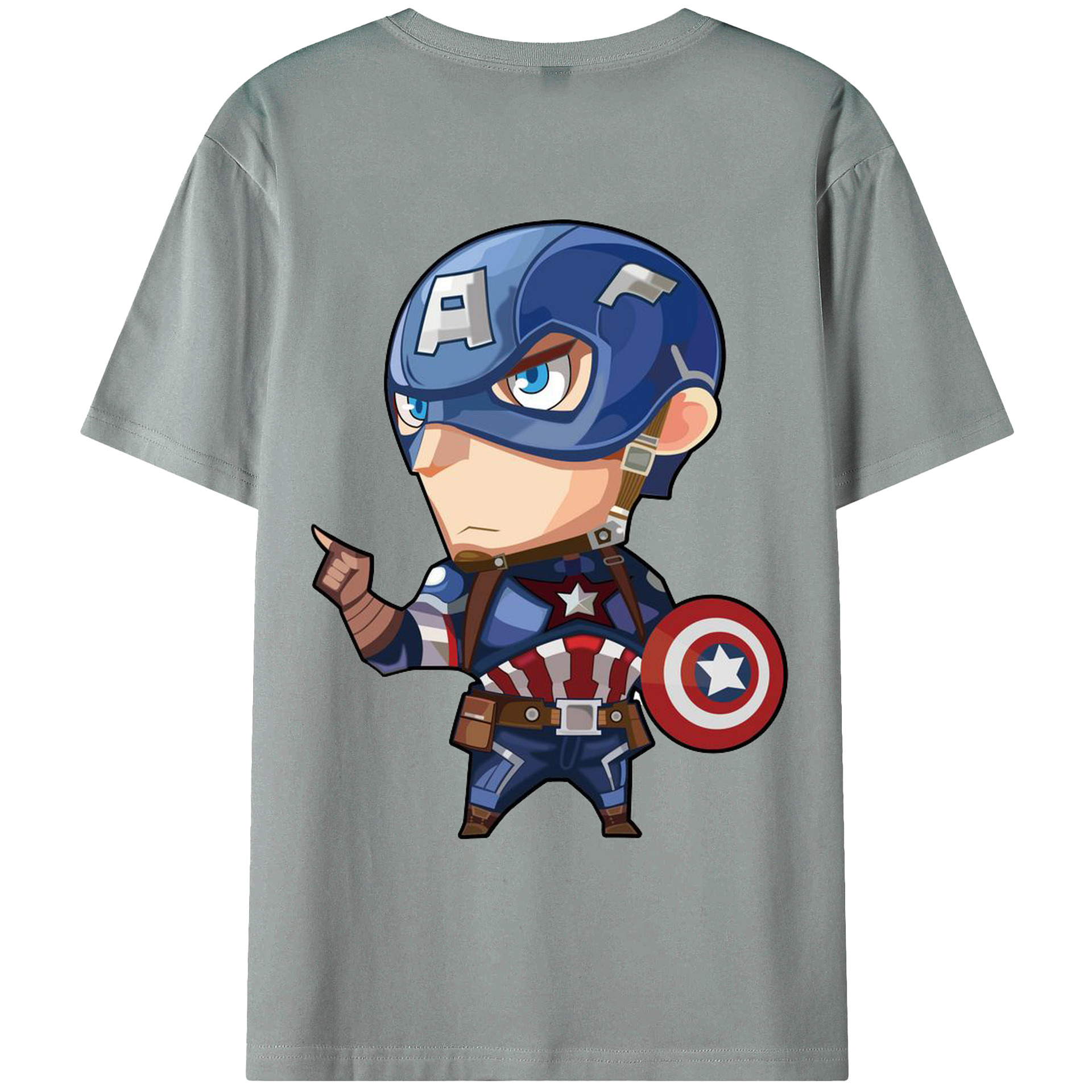 （画像用） アベンジャーズ The Avengers 綿100％ メンズ半袖Tシャツ（バックプリント） 通気性